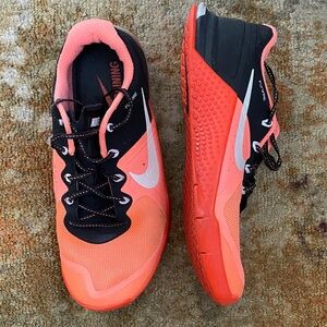 Nike Women's Metcon 2 Flywire Black and Orange Athletic Shoes